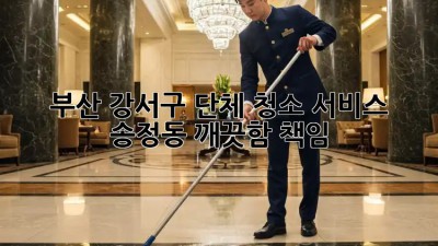 부산 강서구 단체 청소 서비스 ✨ 송정동 깨끗함 책임!