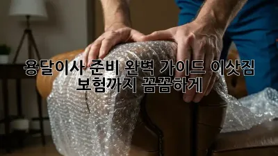 용달이사 준비 완벽 가이드: 이삿짐 보험까지 꼼꼼하게!